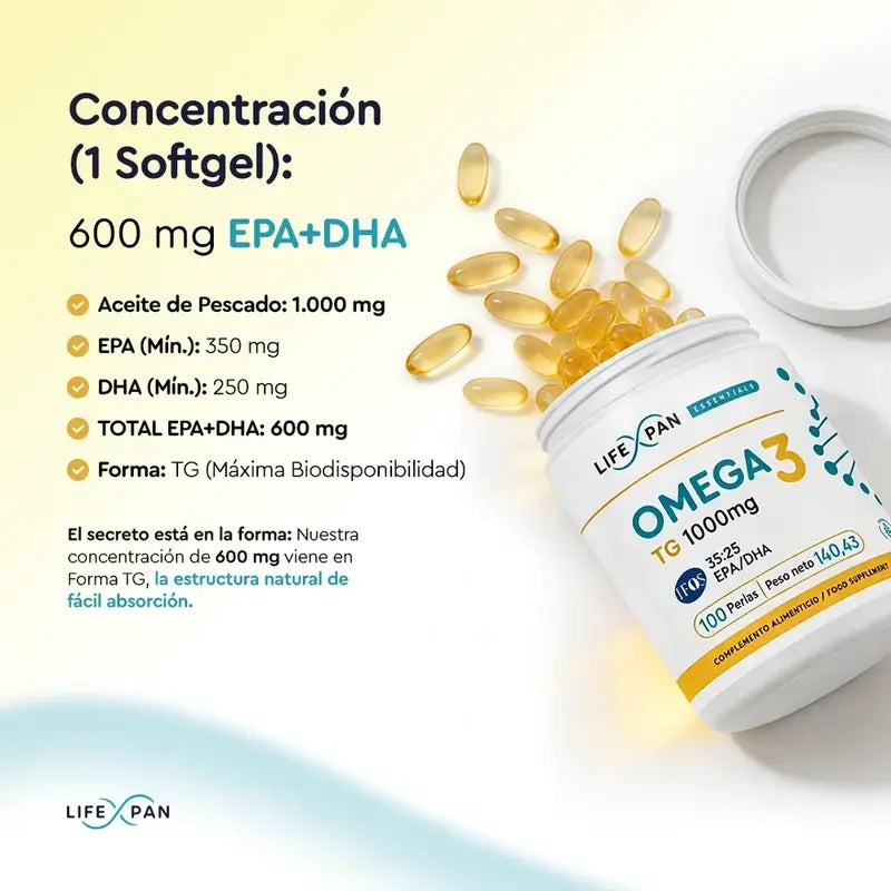 Lifexpan Omega 3 Ultra Pure Ifos 1000 Mg , 100 capsules