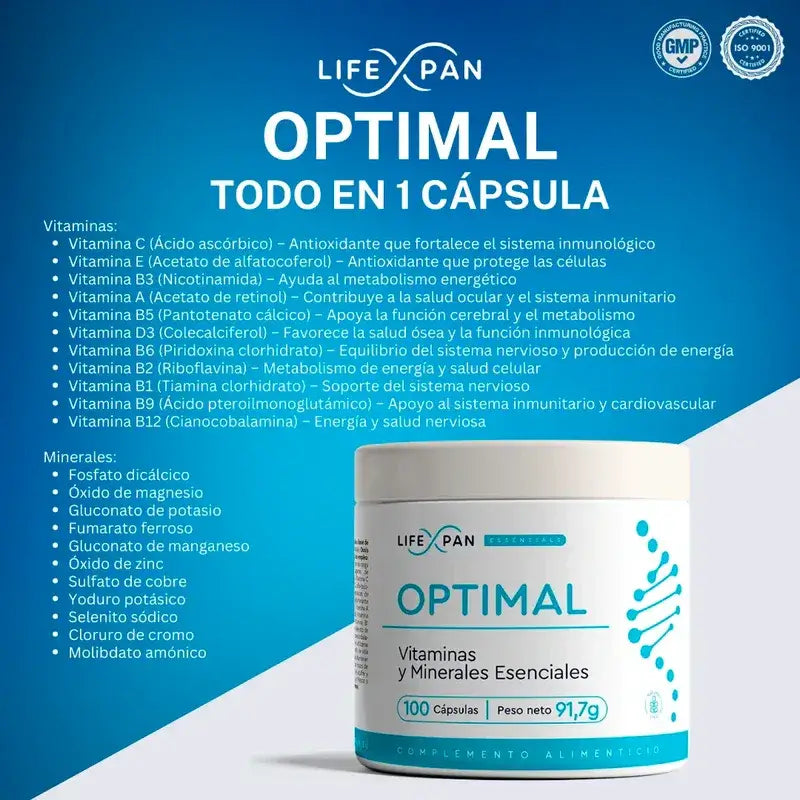 Lifexpan Optimal Essential Vitamins & Minerals , 100 capsules