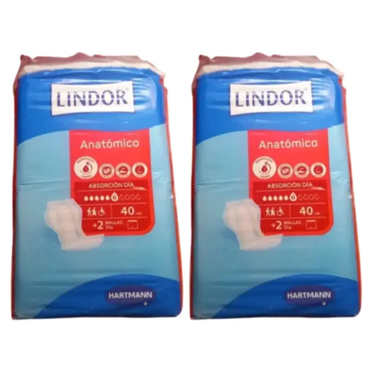 Lindor Anatomical Night Nappies, Pack of 2 x 80 units