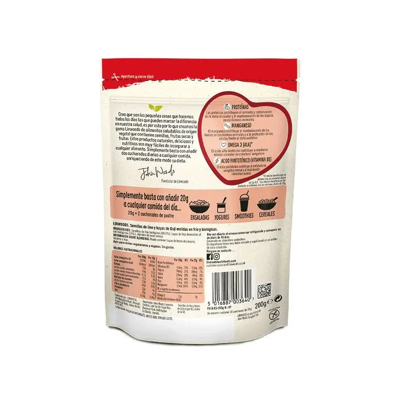 Linwoods Cold Ground Flax & Goji Seeds 200Gr.