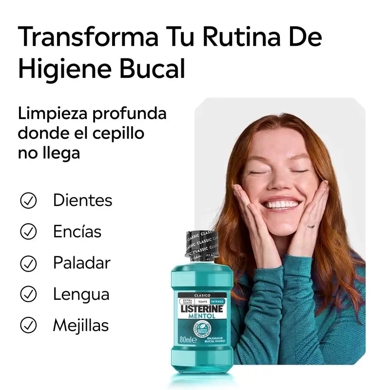Listerine Menthol Mouthwash, 80 ml