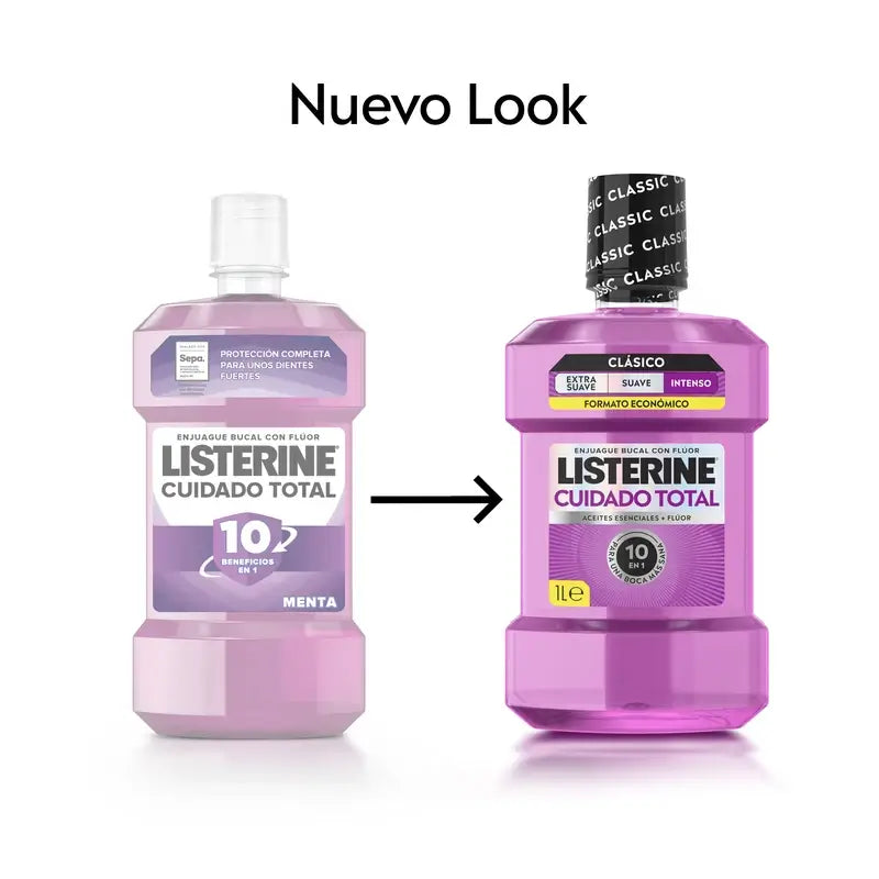 Listerine Total Care Mouthwash, Peppermint Flavour, 1L