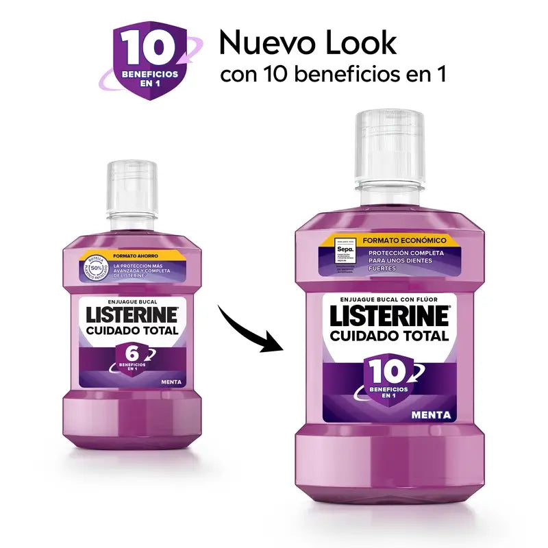 Listerine Total Care Mouthwash Mint Flavour, 2X1L Pack