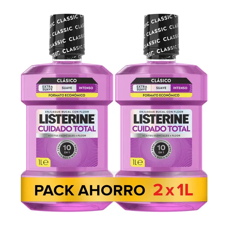 Listerine Total Care Mouthwash Mint Flavour, 2X1L Pack