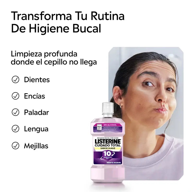 Listerine Total Care Mild Flavour Alcohol-Free Mouthwash, 500 Ml