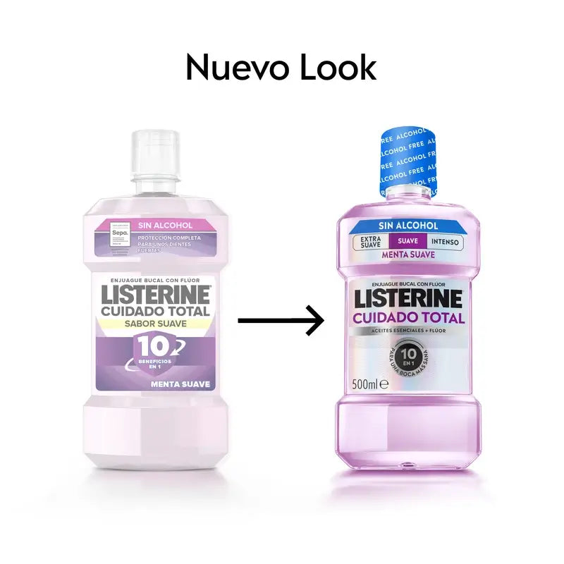 Listerine Total Care Mild Flavour Alcohol-Free Mouthwash, 500 Ml