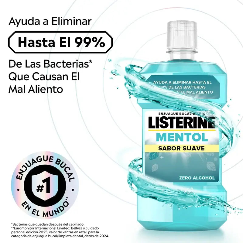 Listerine, Mild Flavour Menthol Mouthwash, 250 ml