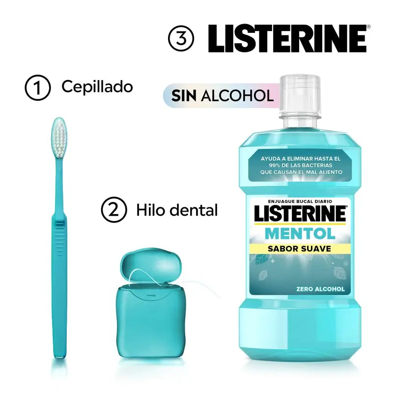 Listerine, Mild Flavour Menthol Mouthwash, 250 ml