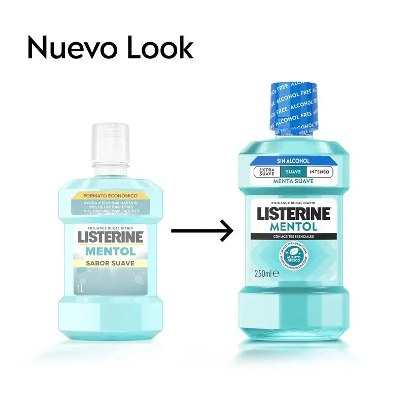 Listerine, Mild Flavour Menthol Mouthwash, 250 ml
