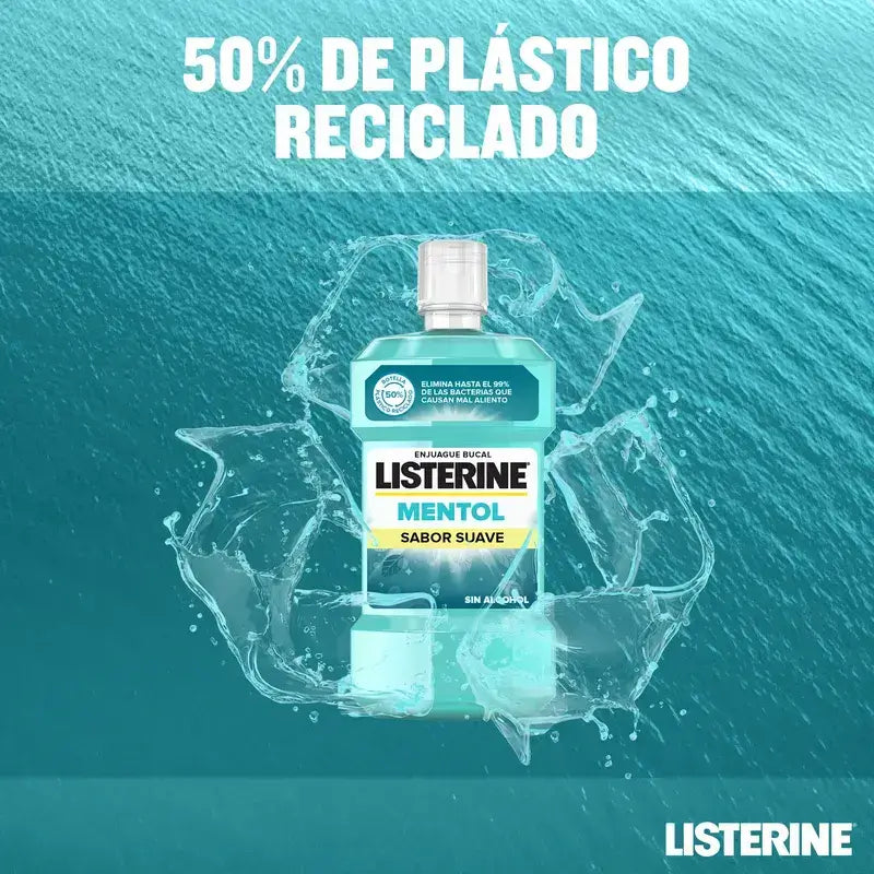 Listerine Mouthwash Menthol Mild Flavour Alcohol Free Mouthwash Pack 500 ml + 250 ml