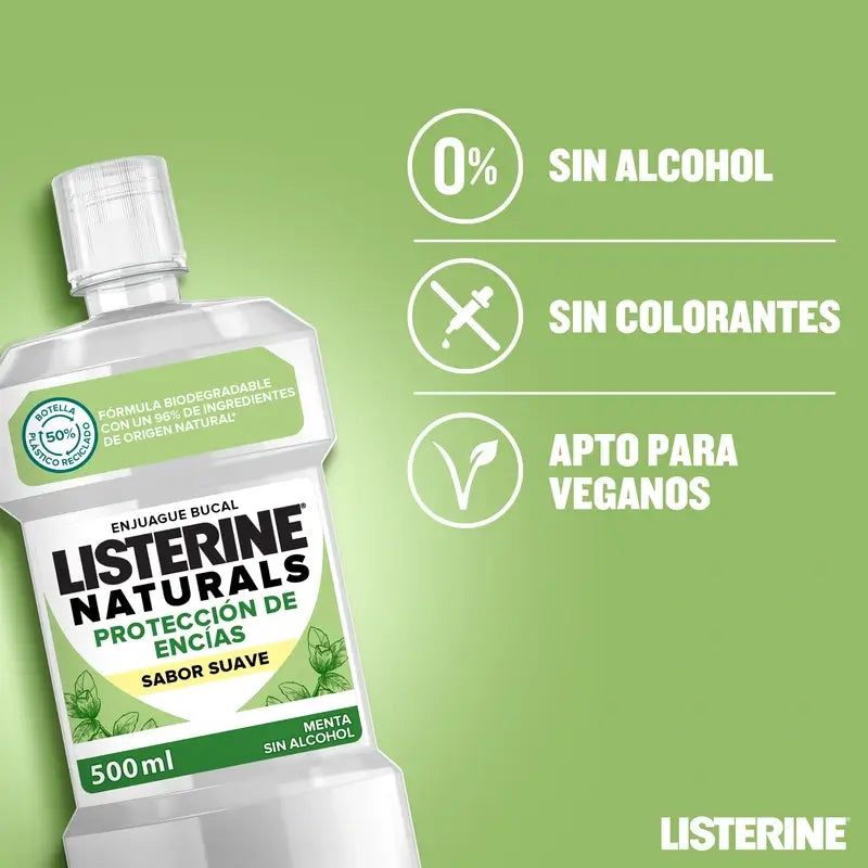 Listerine Naturals Gingiva Mouthwash, 500 ml