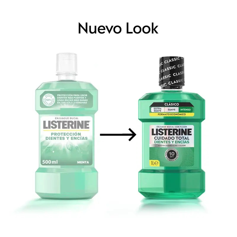 Listerine Tooth & Gum Protection Mouthwash, Fresh Mint, 1L