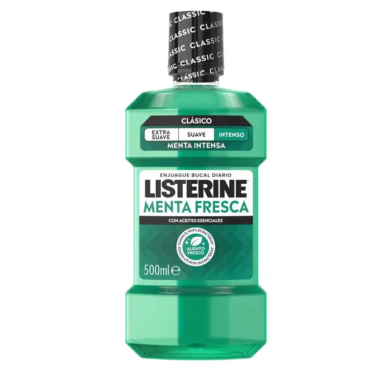Listerine Mouthwash Peppermint Fresh Mouthwash, 500 ml