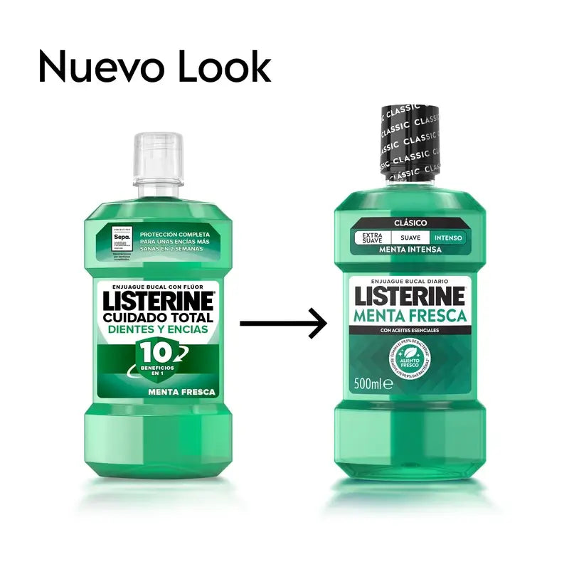 Listerine Mouthwash Peppermint Fresh Mouthwash, 500 ml
