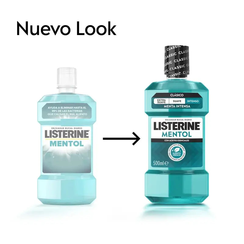 LISTERINE Menthol Mouthwash, 500 ml