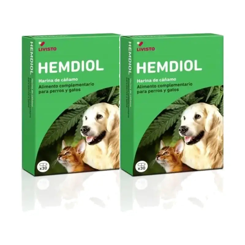 Livisto Hemdiol Flex Pack 2 x 30 capsules for dogs and cats