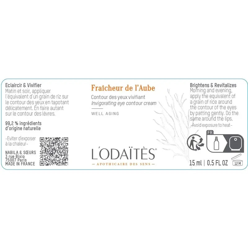 L'Odaïtès Facial Fraîcheur De L'Aube - Revitalising Eye Contour , 15 ml