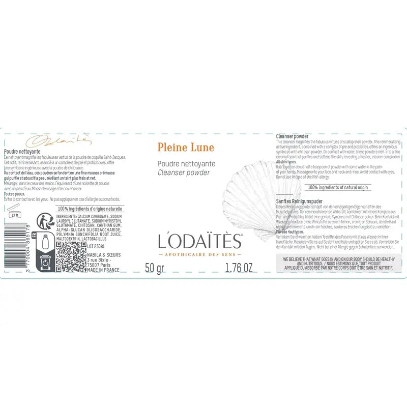 L'Odaïtès Pleine Lune Facial Cleansing Powder , 50 g