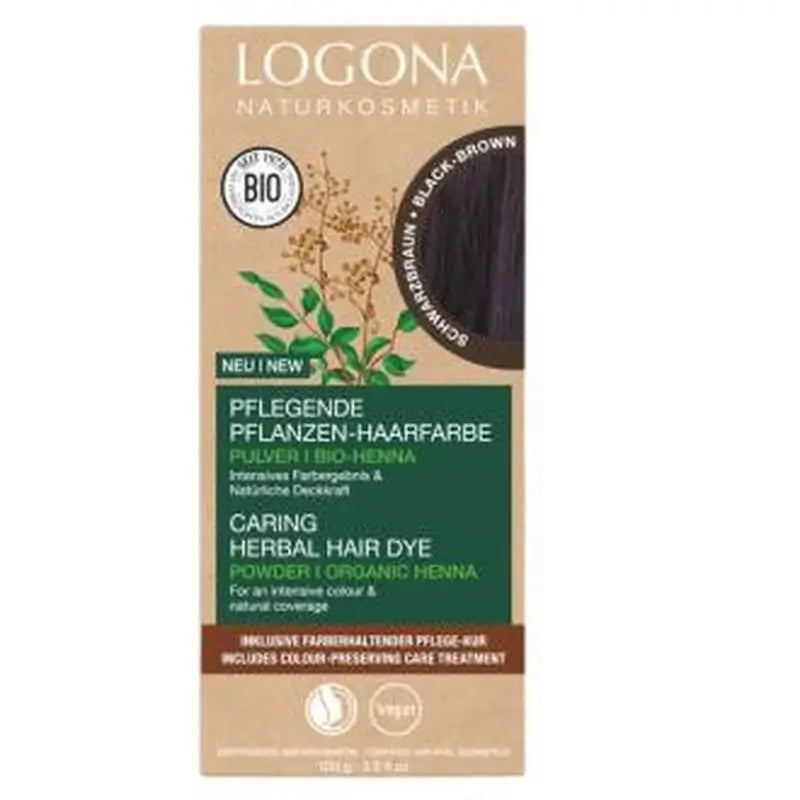 Logona Dark Brown Vegetable Colouring 101 100Gr.