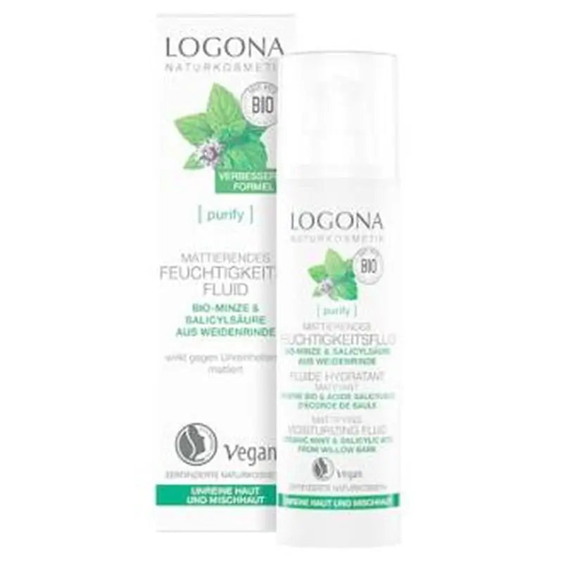 Logona Moisturising Mattifying Fluid Mint 30Ml.