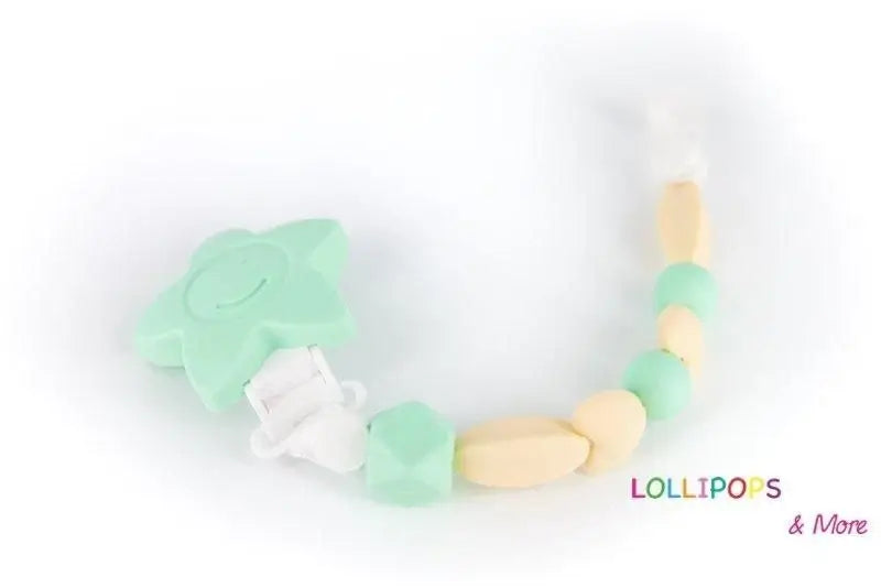 Lolly Pop Chain Pacifier Bonbons Clip Skyblue