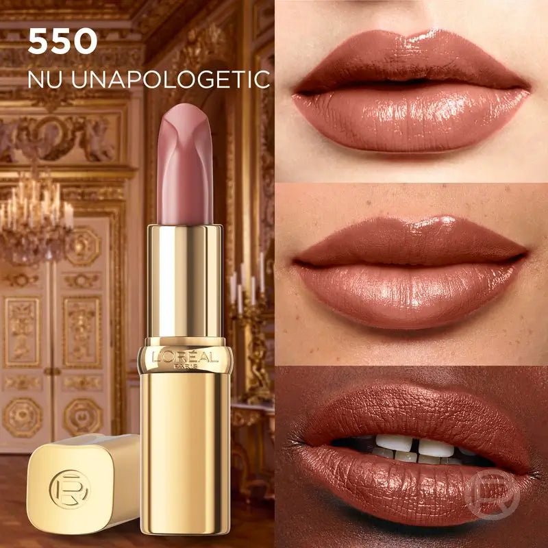 L'Oréal Paris Lipstick Color Riche Nudes Of Worth Satin Shade 550 Nude Unapologetic