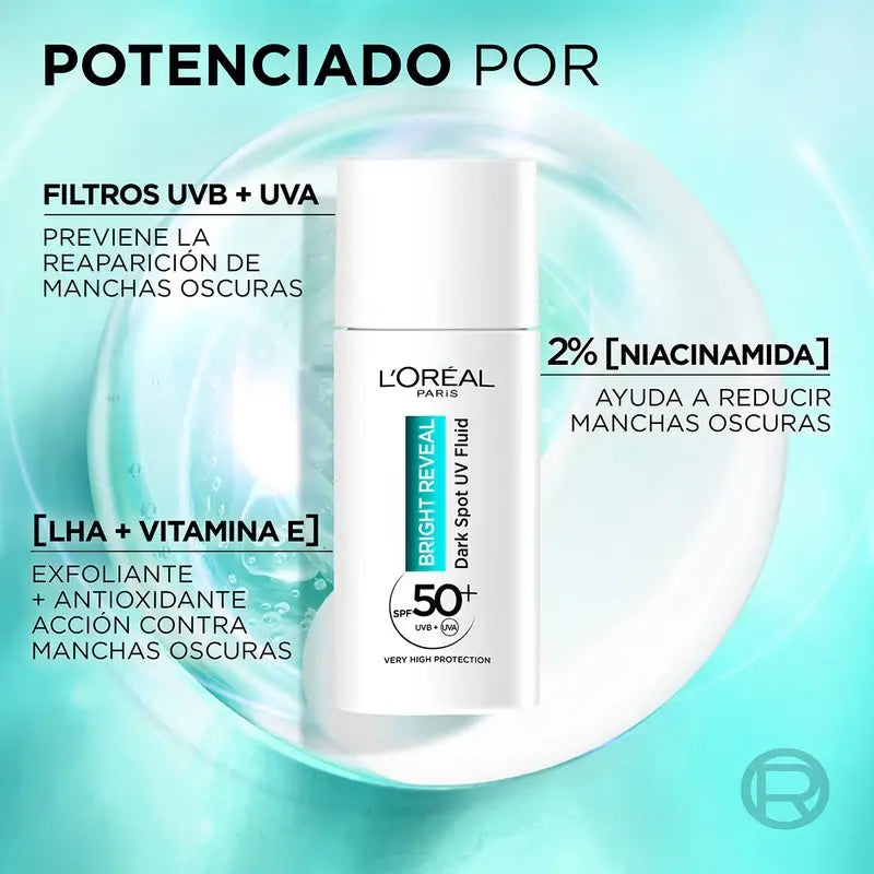 L'Oréal Paris Bright Reveal Anti-Blemish Moisturising Fluid With Uv Filter Spf50+ And Niacinamide