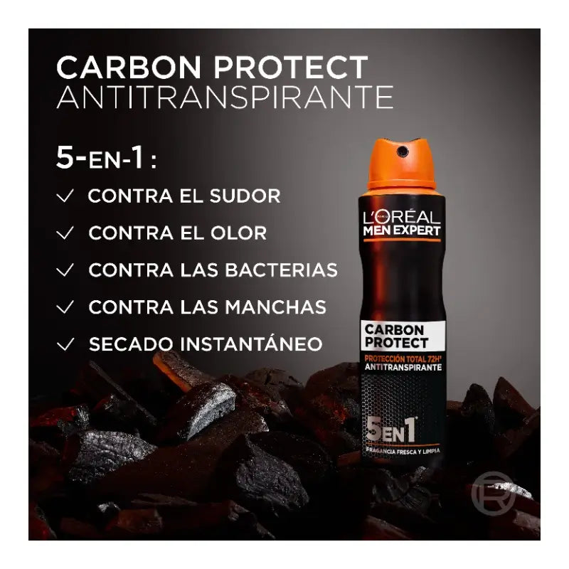 L'Oreal Paris Deodorant Spray, Total Protection 48H, For Men, 150 ml