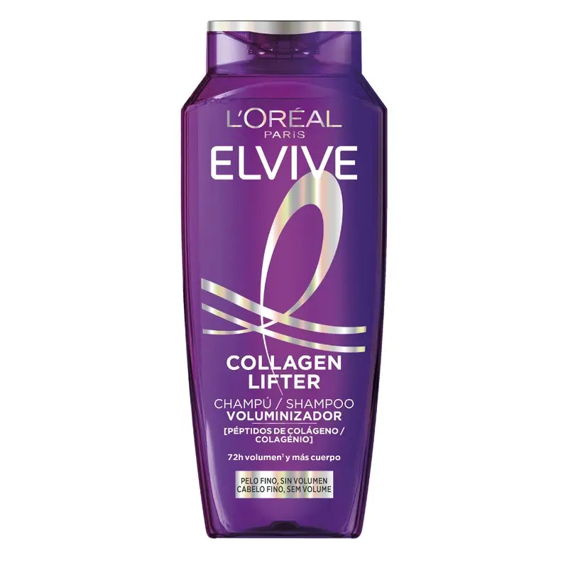 L'Oréal Paris Elvive Volumising Shampoo, with Collagen Peptides, 700 ml