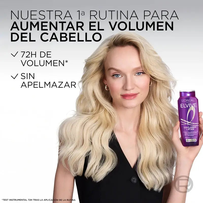 L'Oréal Paris Elvive Volumising Shampoo, with Collagen Peptides, 700 ml