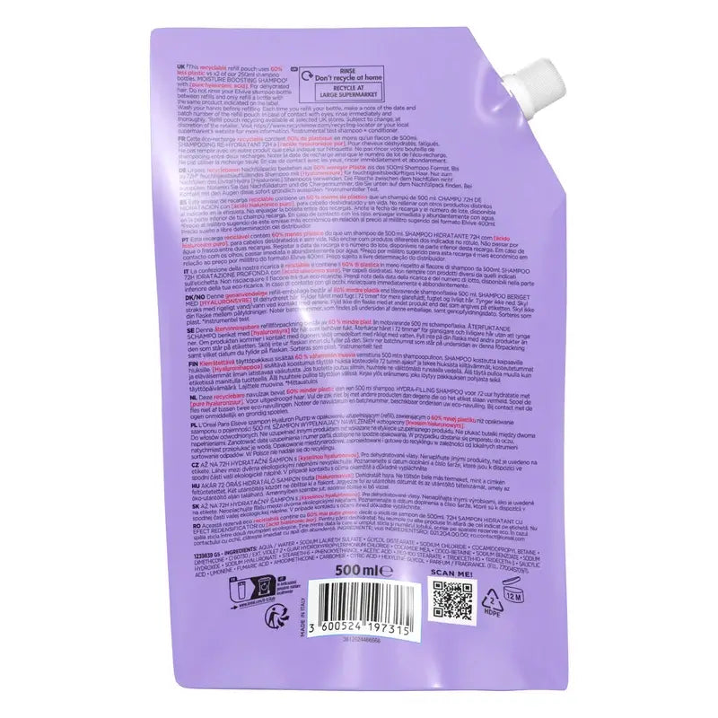 L'Oreal Paris Elvive Ecopack Hyaluron 500Ml