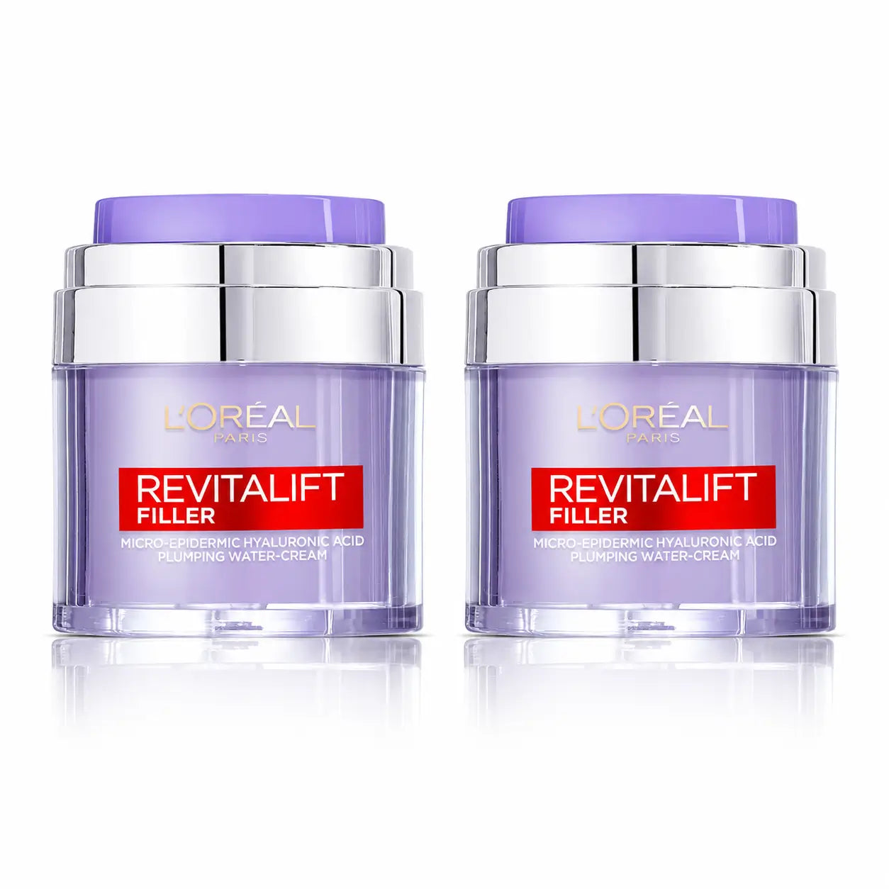 L'Oréal Paris Revitalift Filler Cream Gel: Hyaluronic Acid & 3 Ceramides, Intense Moisturising, pack 2