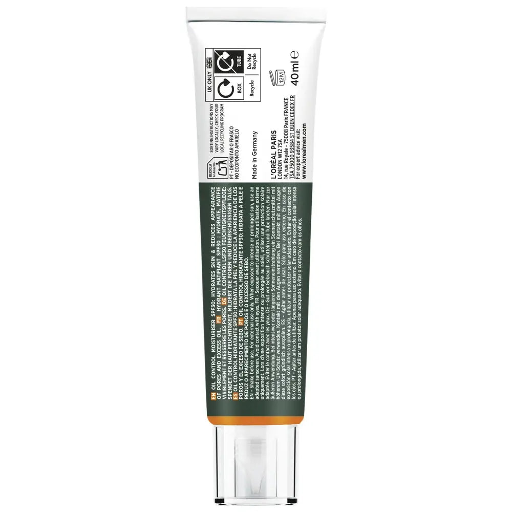 L'Oreal Paris Men Expert Derma Moisturiser Spf30, 40 ml