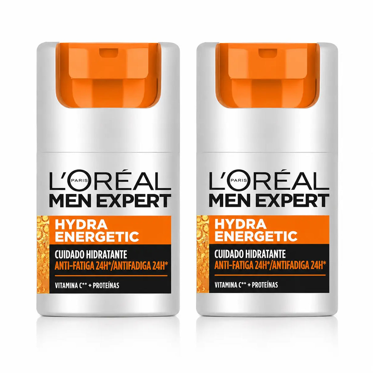 L'Oréal Paris Men Expert Hydra Energetic 24H Anti-Fatigue Moisturising Cream For Men With Vitamin C And Protein - 50 Ml , pack 2