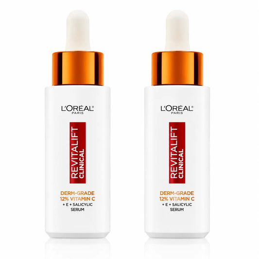 L'Oréal Paris Revitalift Clinical Serum [Wrinkle-Tone-Pores] With 12% Pure Vitamin C + Vitamin E + Salicylic Acid, pack 2