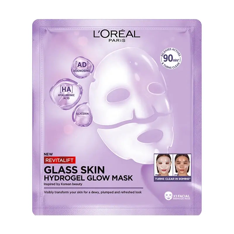 L'Oréal Paris Tissue Mask Revitalift Filler Glass Skin Hydrogel Facial Mask , 1 units