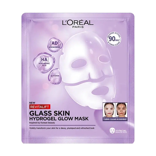 L'Oréal Paris Tissue Mask Revitalift Filler Glass Skin Hydrogel Facial Mask , 1 units
