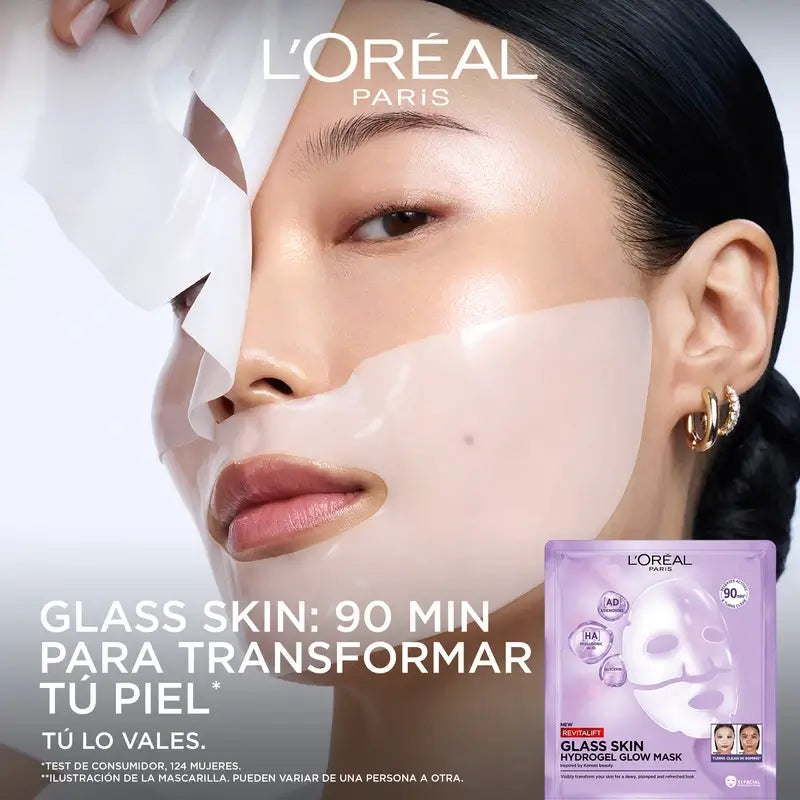 L'Oréal Paris Tissue Mask Revitalift Filler Glass Skin Hydrogel Facial Mask , 1 units