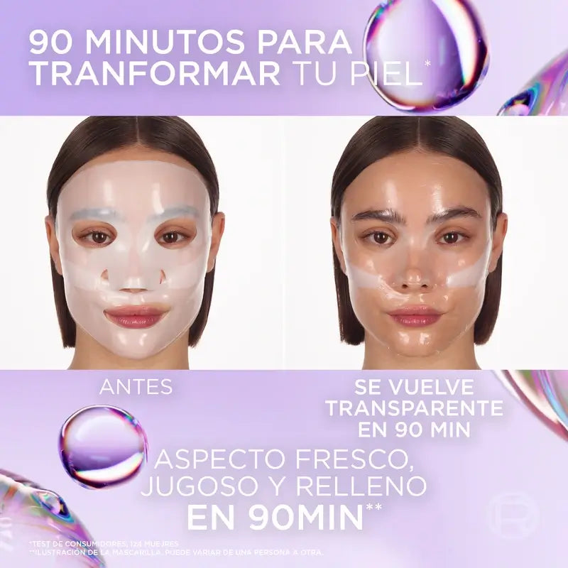 L'Oréal Paris Tissue Mask Revitalift Filler Glass Skin Hydrogel Facial Mask , 1 units
