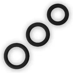 Lovetoy Pack Of 3 Power Plus Black Cock Rings