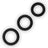Lovetoy Pack Of 3 Power Plus Black Cock Rings
