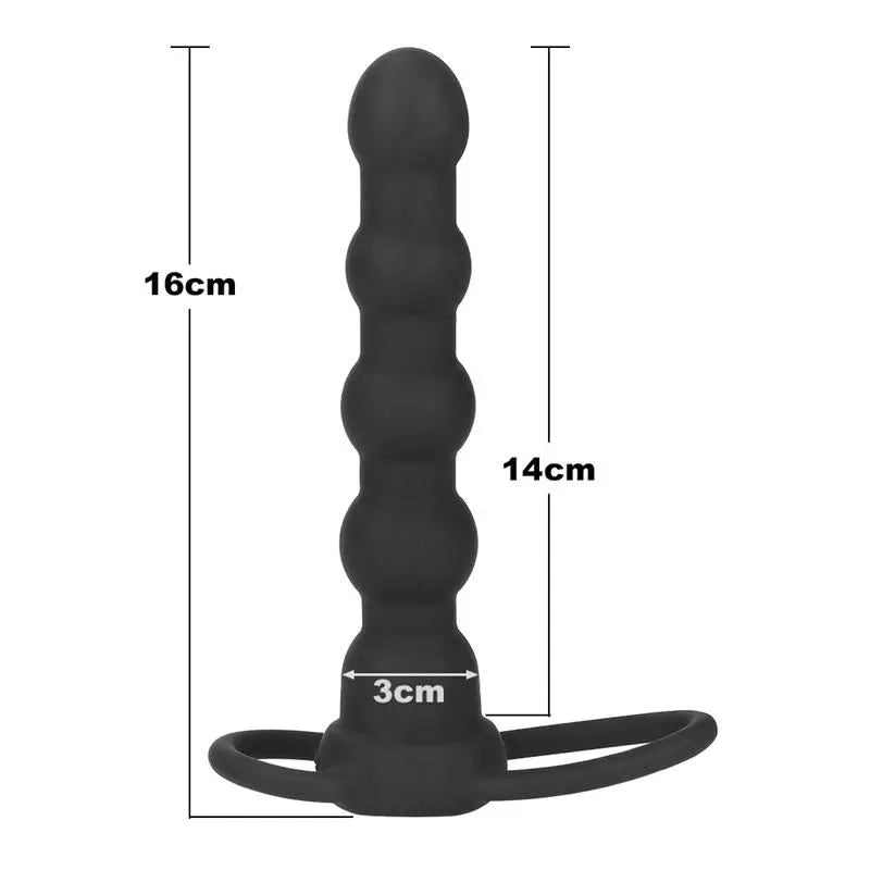 Lovetoy Double Prober Anal Plug With Vibration Black