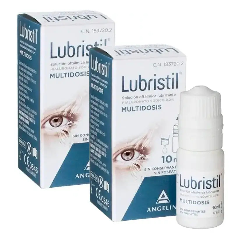 Lubristil Ophthalmic Lubricating Solution Multidose, Pack 2 x 10 ml