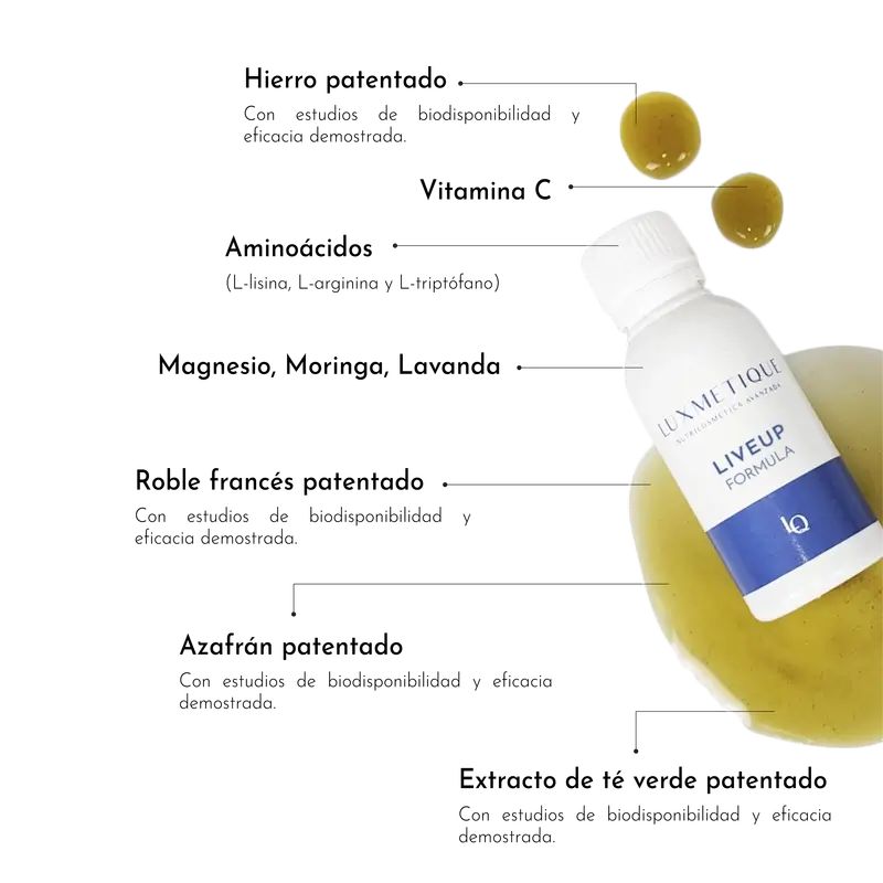 Luxmetique Liveup Formula , 15 drinkable vials x 30 ml