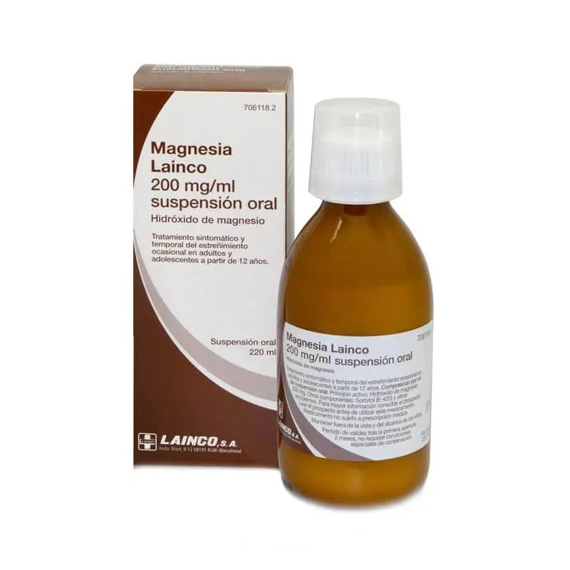 Magnesia Lainco 200 mg/ml Oral Suspension 220 ml