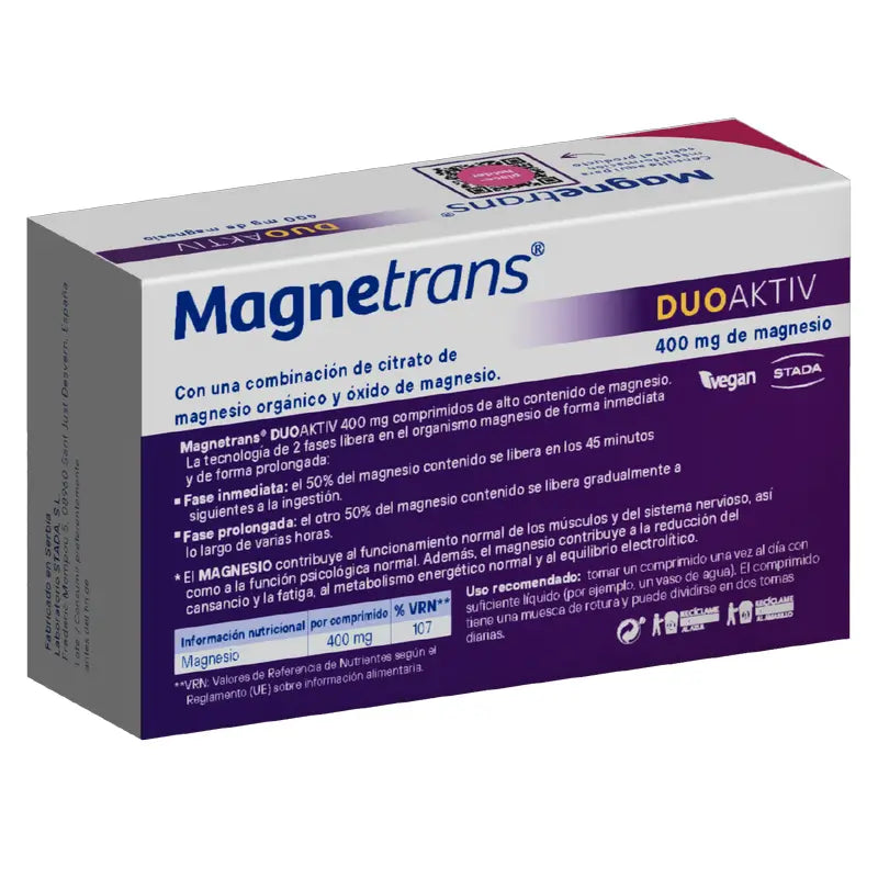 Magnetrans Magnetrans Duo Activ 400 mg Magnesium 20 Capsules