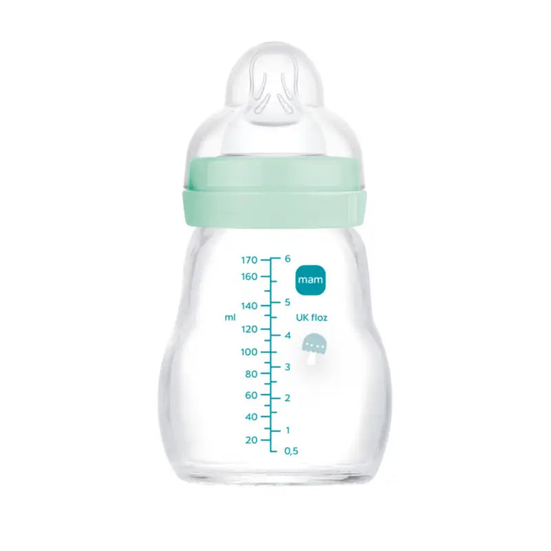 Mam Baby Crystal Baby Bottle Feel Good Matt Blue, 170Ml
