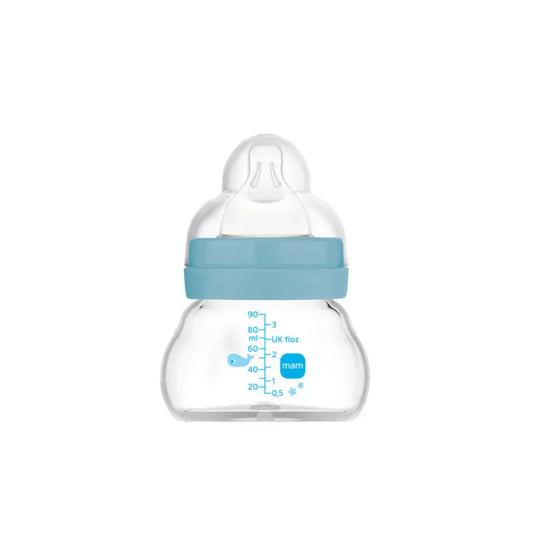 Mam Baby Crystal Baby Bottle Feel Good Matt Blue, 90Ml