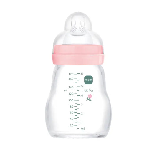 Mam Baby Crystal Baby Bottle Feel Good Matt Pink, 170Ml
