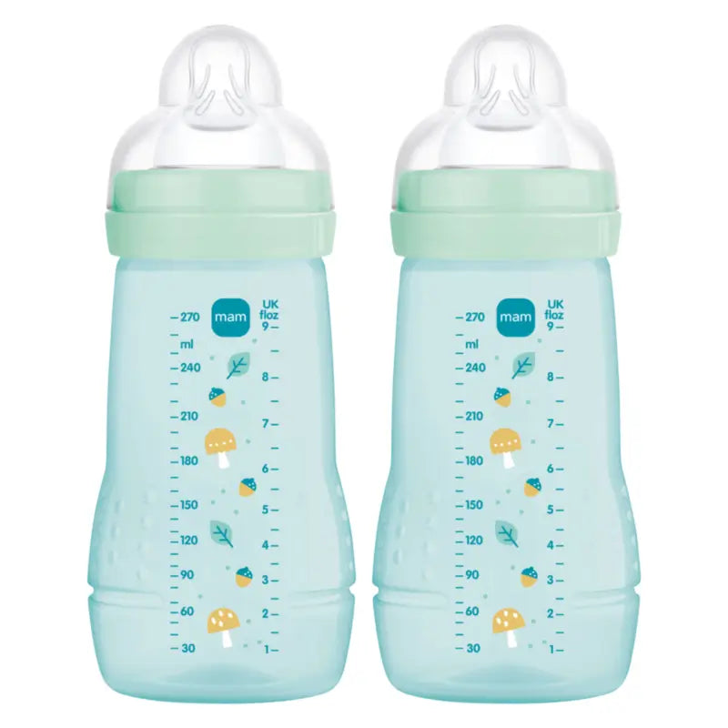Mam Baby Easy Active Baby Bottle Bright Blue, 2X270Ml
